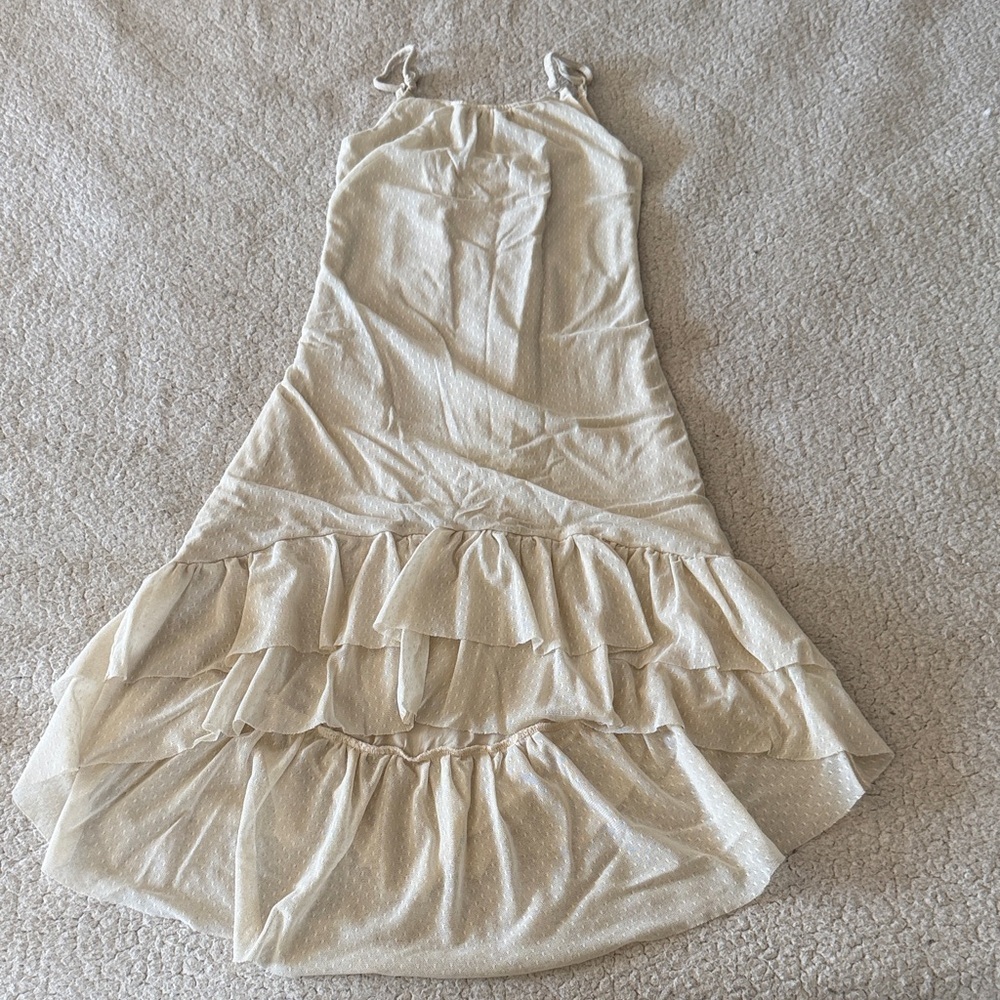 Joyfolie Cream Ruffle Kids Dress size 8